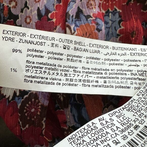 Zara XS Floral Print Puff Sleeve Ruched coquette feminine Mini Dress Blogger Fav - Picture 11 of 15